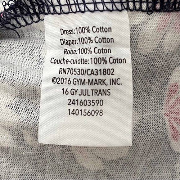 Gymboree Pink Blue Ruffle Short Sleeve Dress 3T - Picture 11 of 12